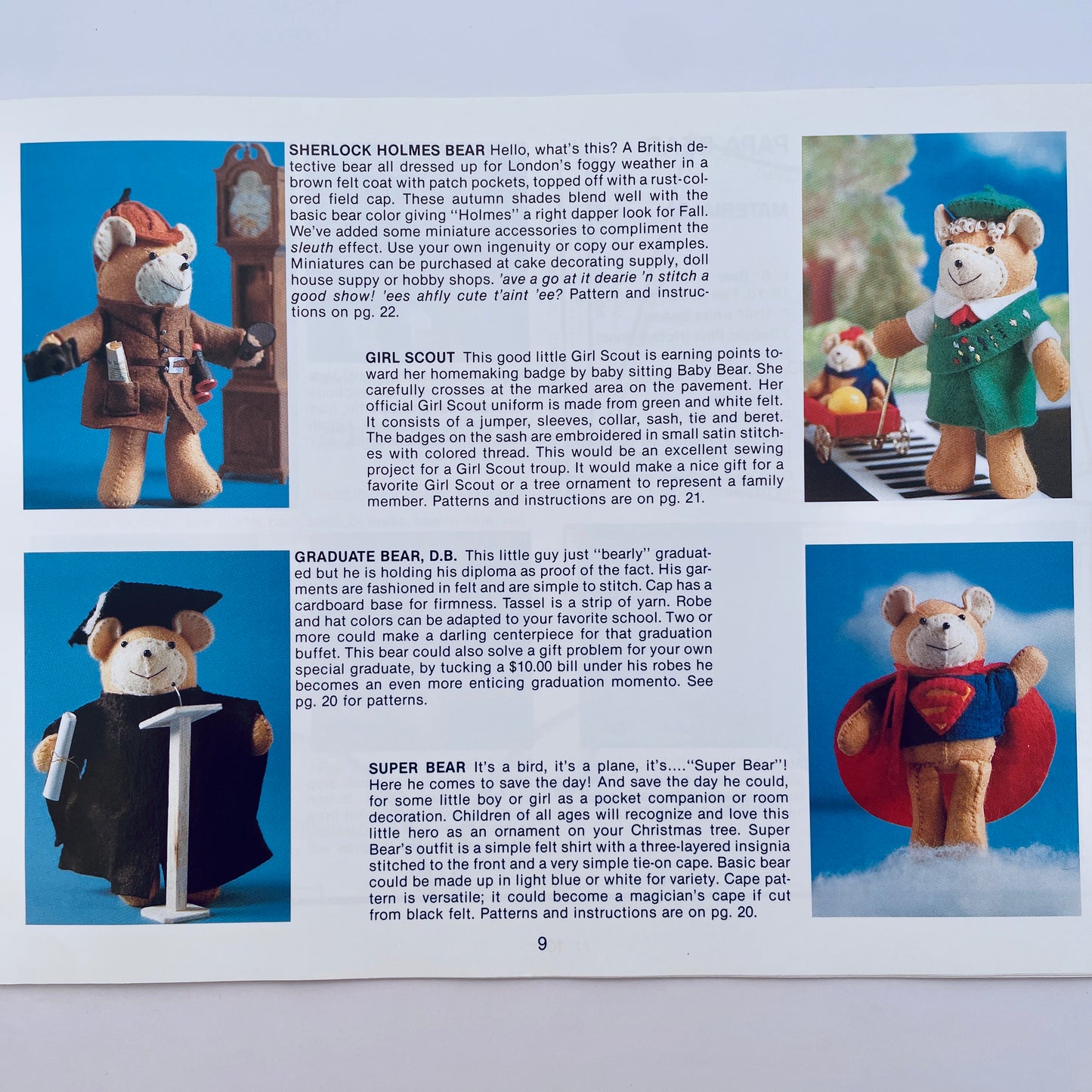 Pocket Size Teddy Bears Sewing Book