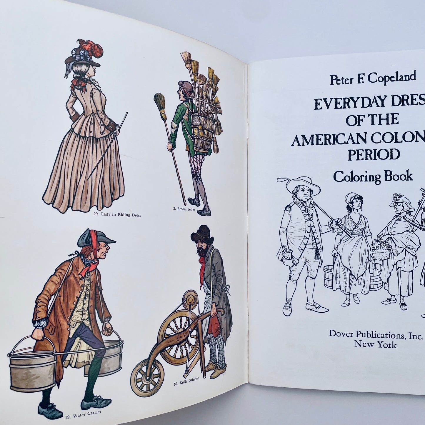 Everyday Dress of the American Colonial Period Coloring Book