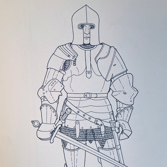 Knights and Armor Coloring Book