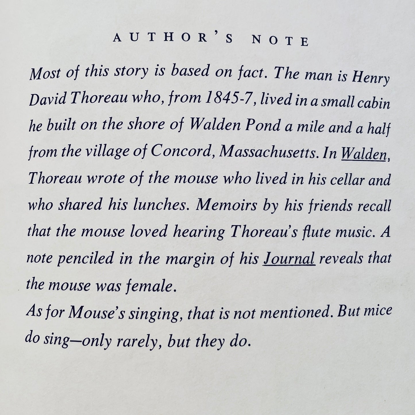 The Mouse and the Song