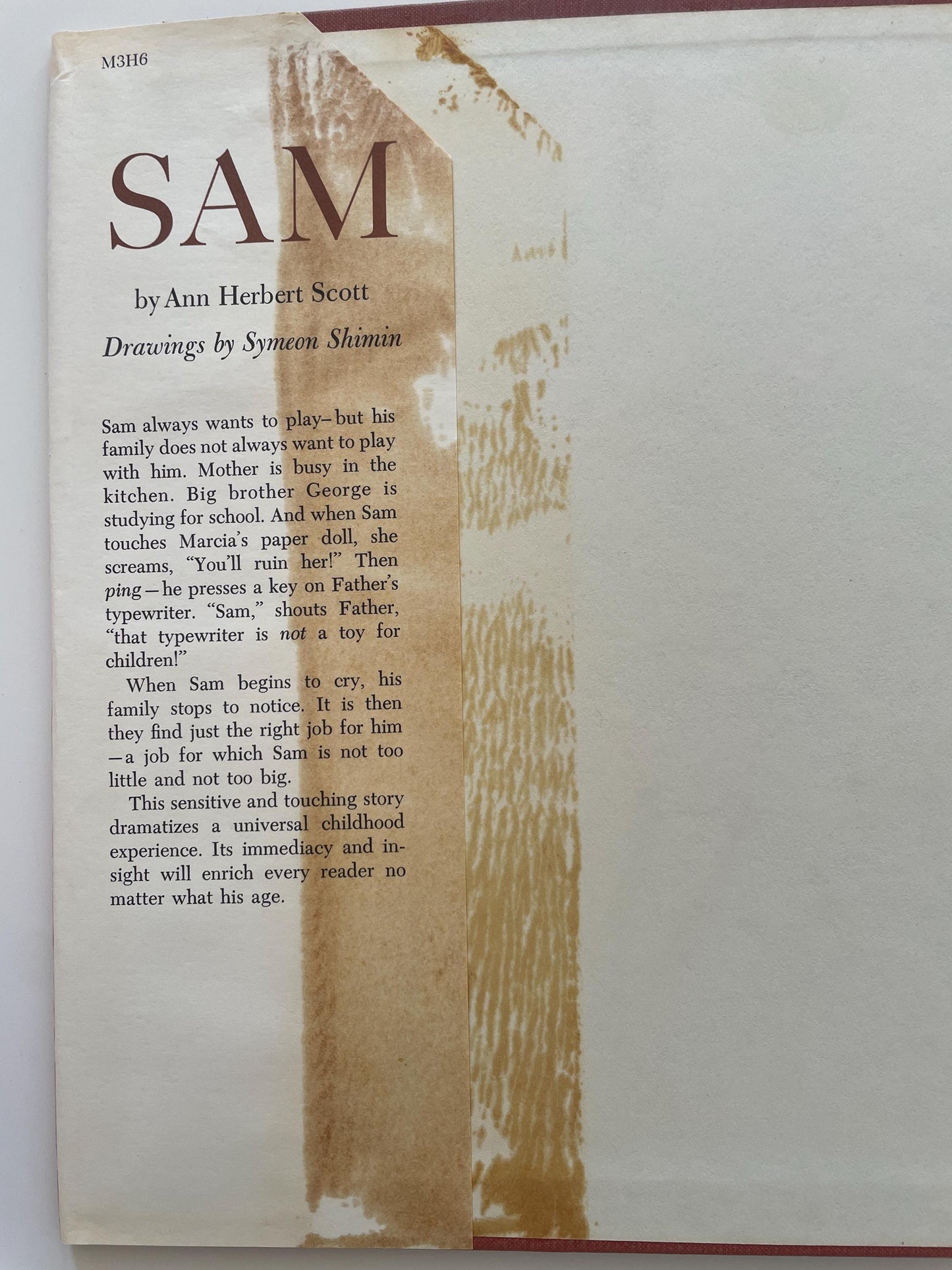 Sam by Ann Herbert Scott, illustrated by Symeon Shimin