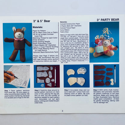 Pocket Size Teddy Bears Sewing Book
