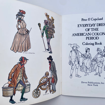 Everyday Dress of the American Colonial Period Coloring Book