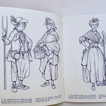 Everyday Dress of the American Colonial Period Coloring Book