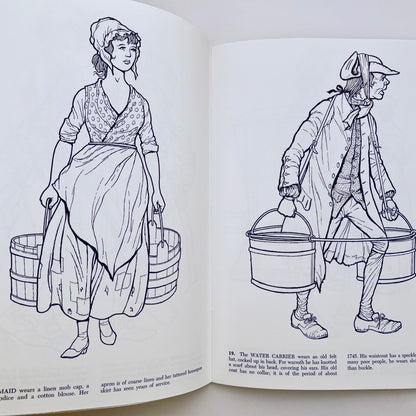 Everyday Dress of the American Colonial Period Coloring Book