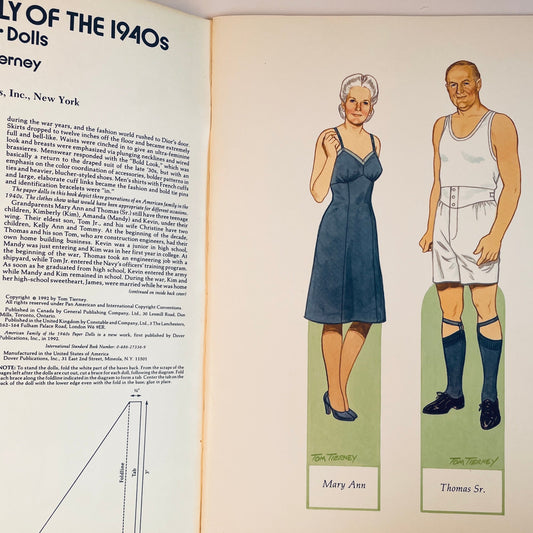 American Family of the 1940s Paper Dolls