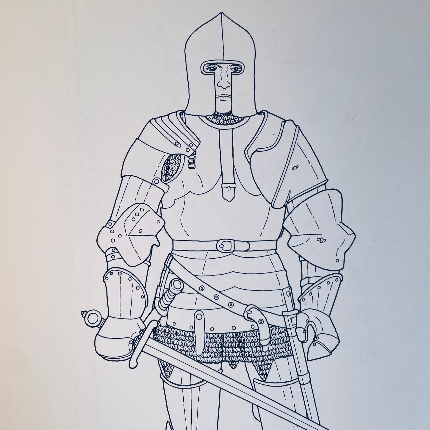 Knights and Armor Coloring Book