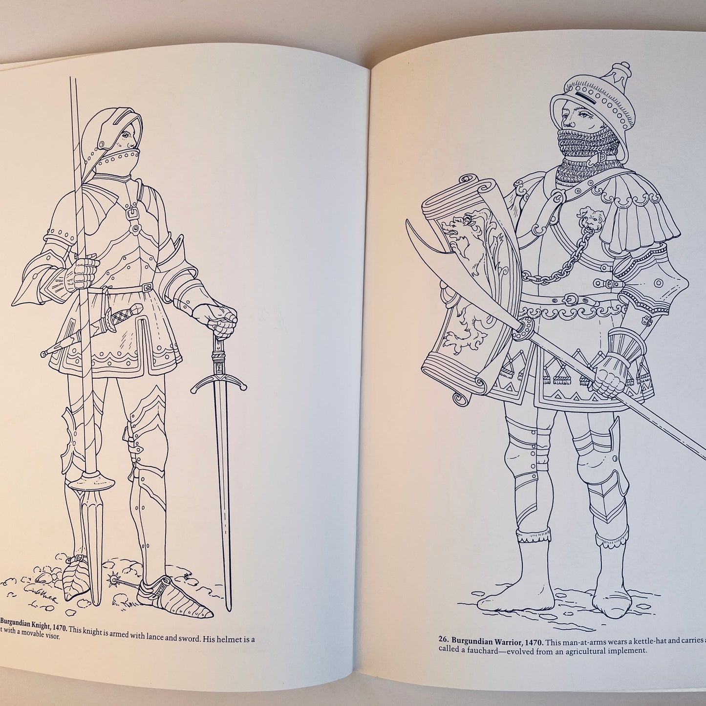 Knights and Armor Coloring Book
