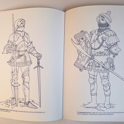 Knights and Armor Coloring Book