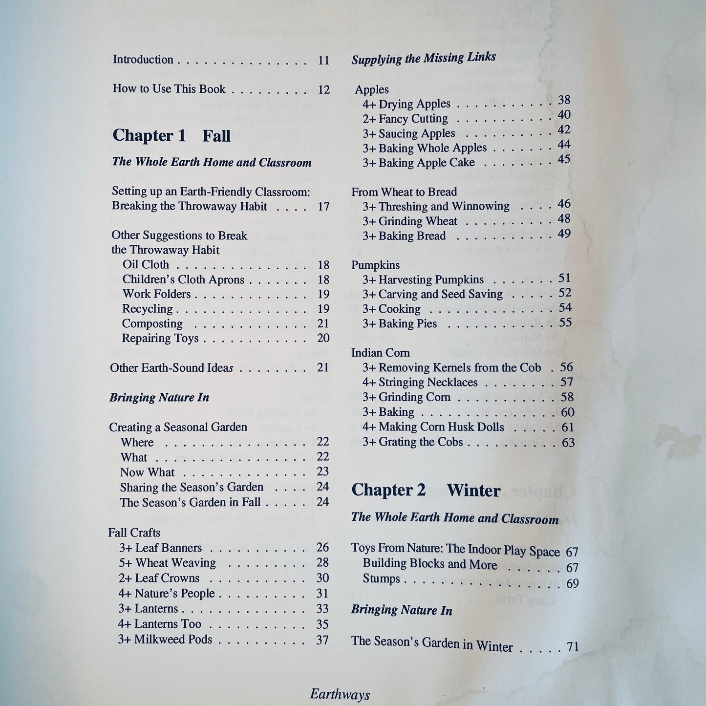 Earthways: Simple Environmental Activities for Young Children