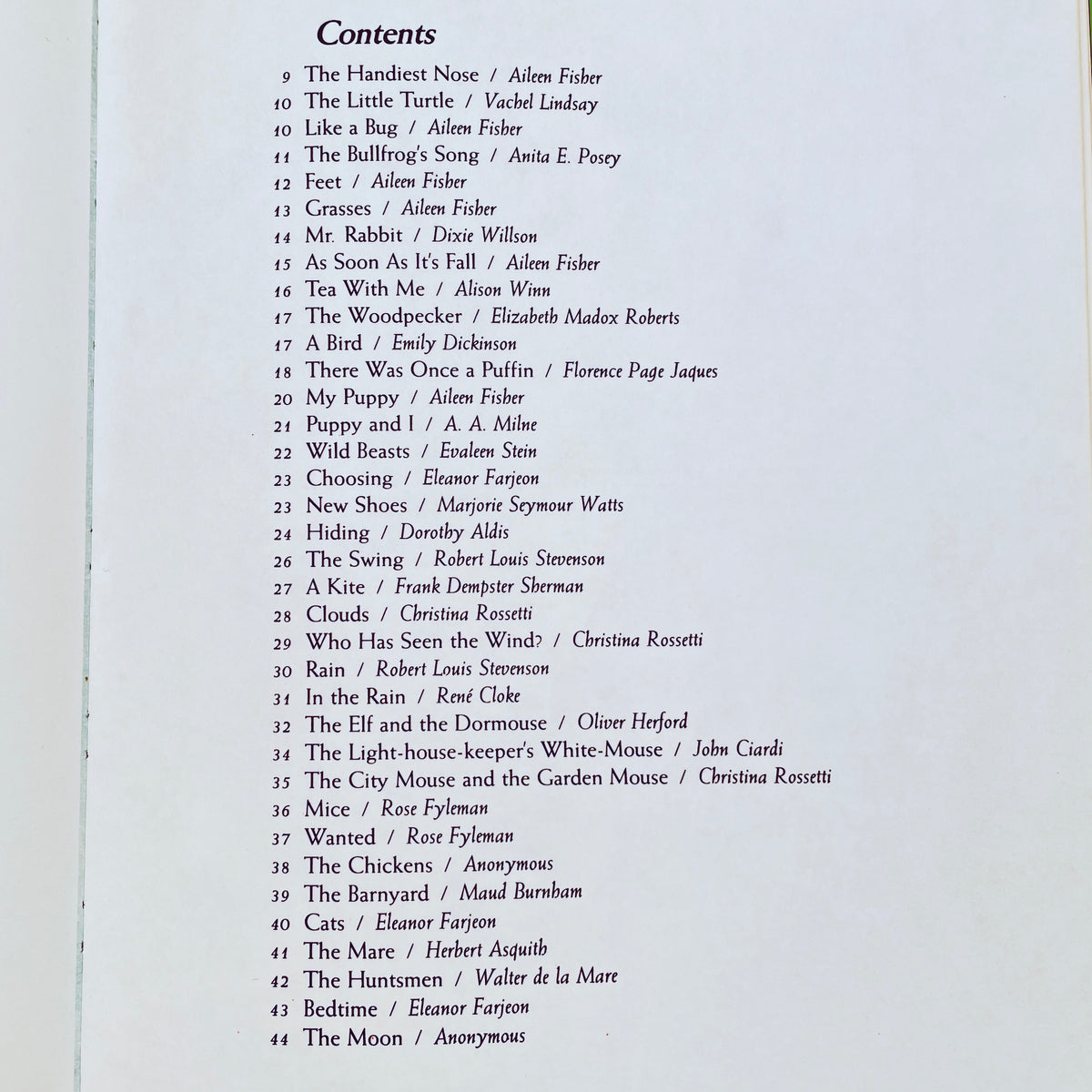 A Child's First Book of Poems