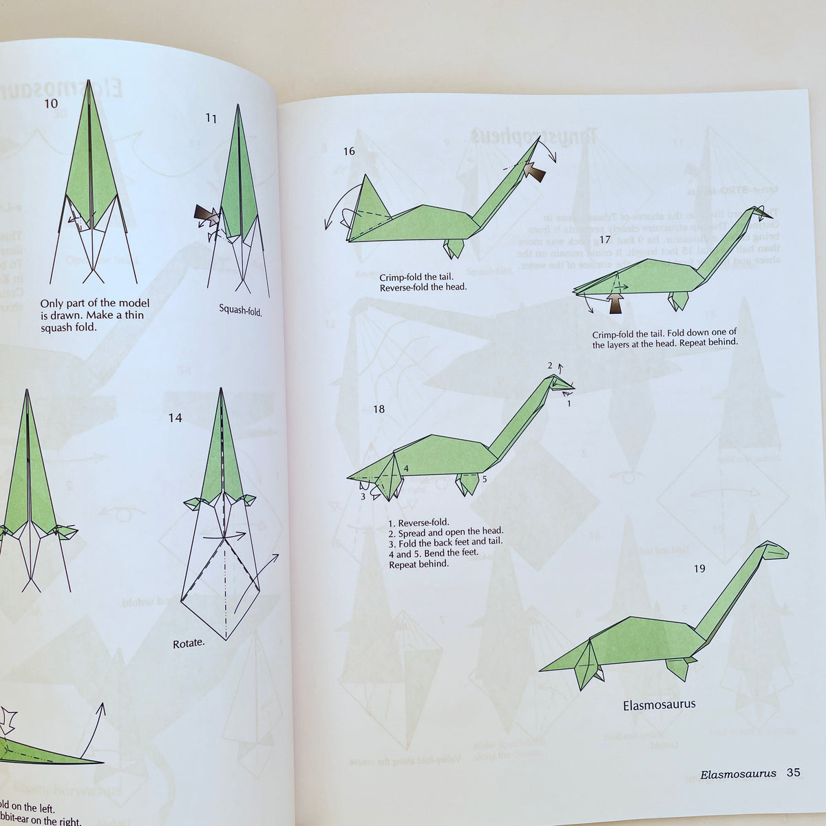 Dinosaur Origami