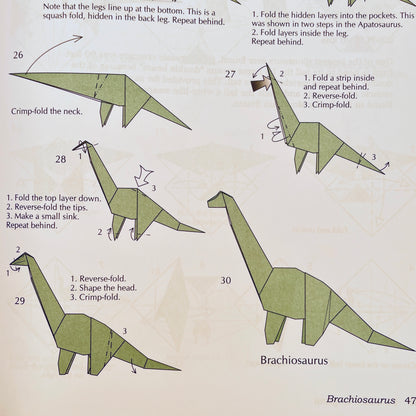 Dinosaur Origami
