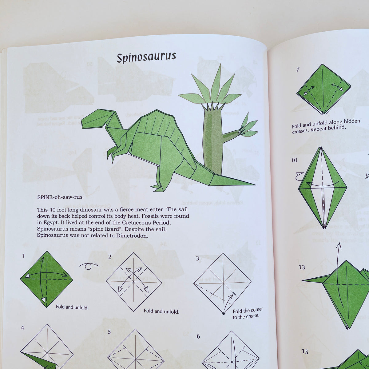 Dinosaur Origami