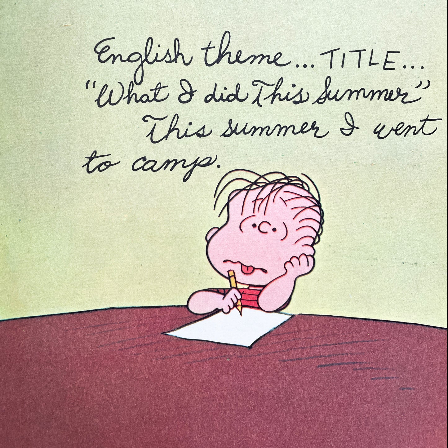It Was a Short Summer, Charlie Brown
