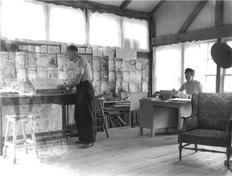 Ingri & Edgar Parin d'Aulaire
Photo c/o https://www.facebook.com/dAulairesChildrensBooks/