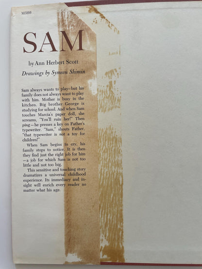 Sam by Ann Herbert Scott, illustrated by Symeon Shimin