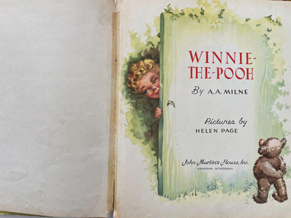 RARE 1946 Winnie the Pooh by A.A. Milne, illustrations by Helen Page