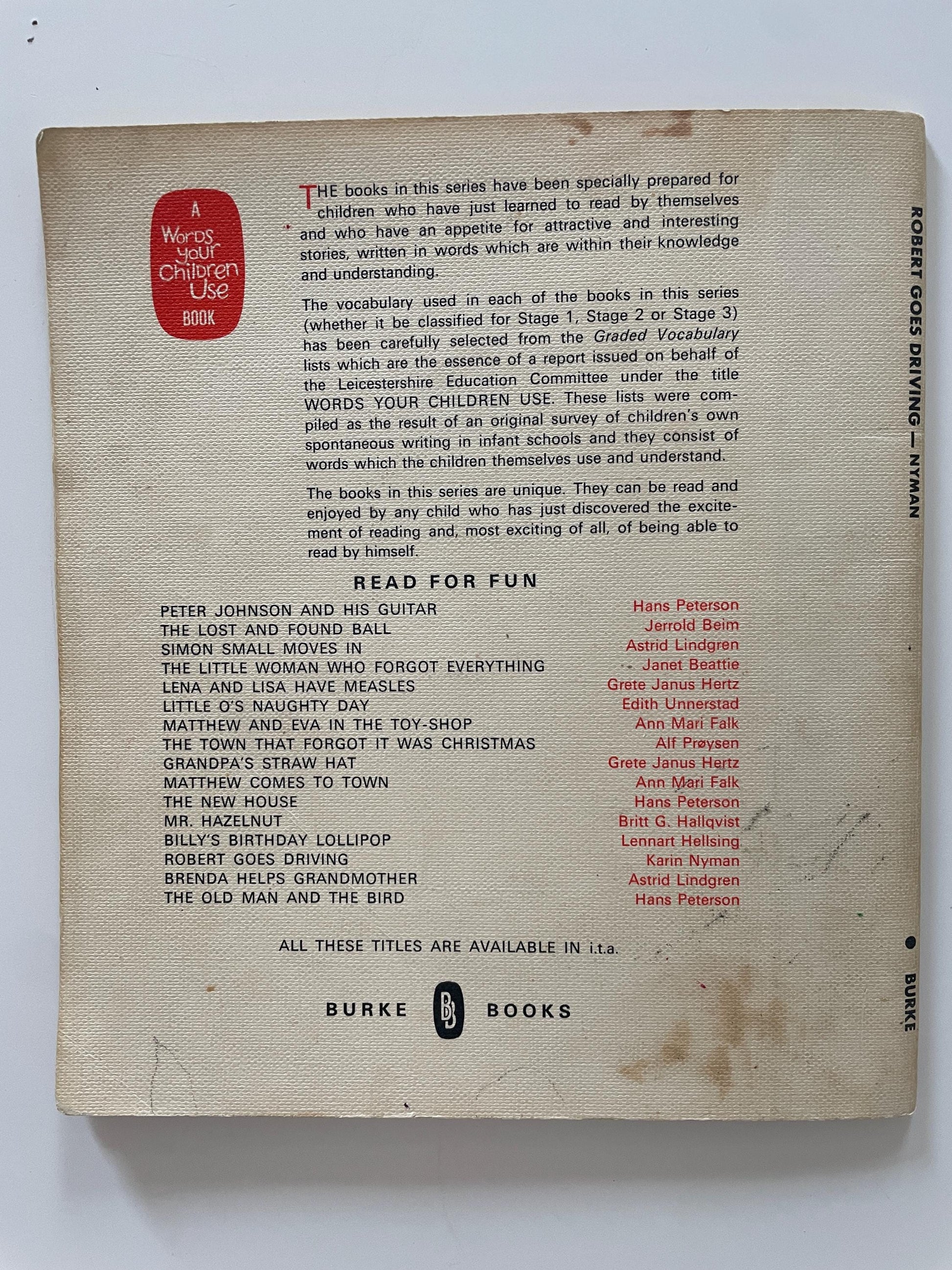 RARE Robert Goes Driving by Karin Nyman, illustrated by Ylva Kallstrom