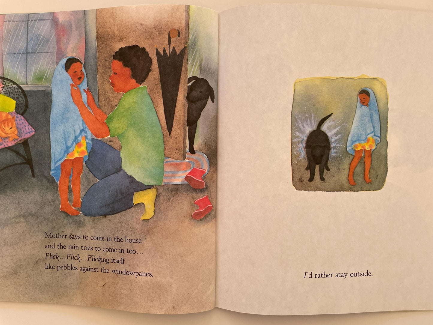 Rain Talk by Mary Serfozo, illustrated by Keiko Narahashi