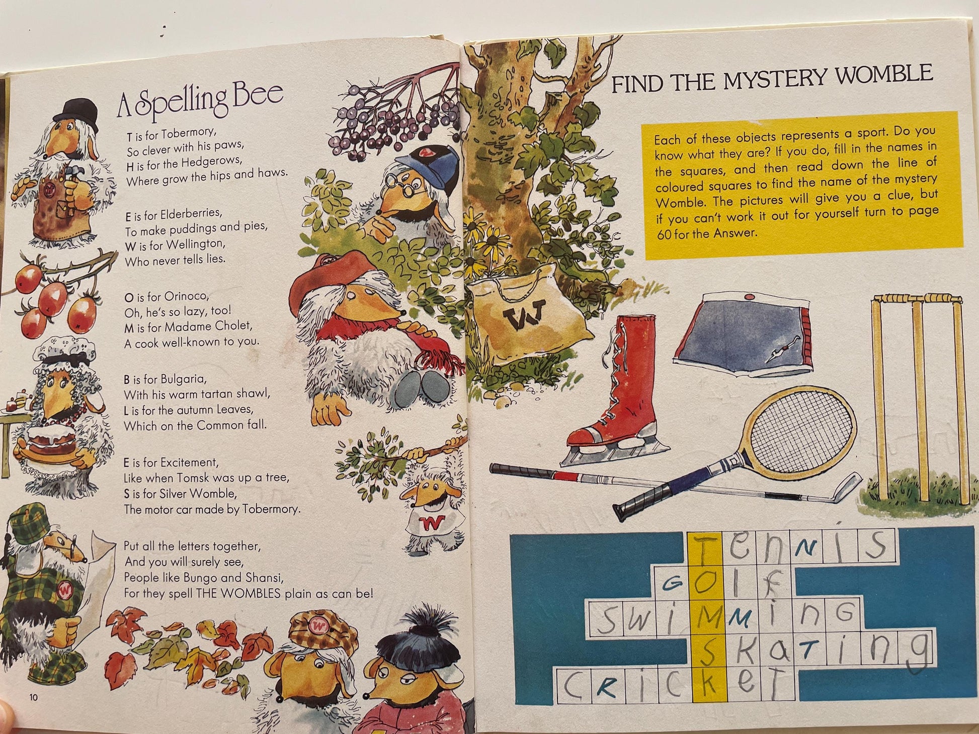 The Wombles Annual 1978 BBC, illustrations by Edgar Hodges and David Fryer