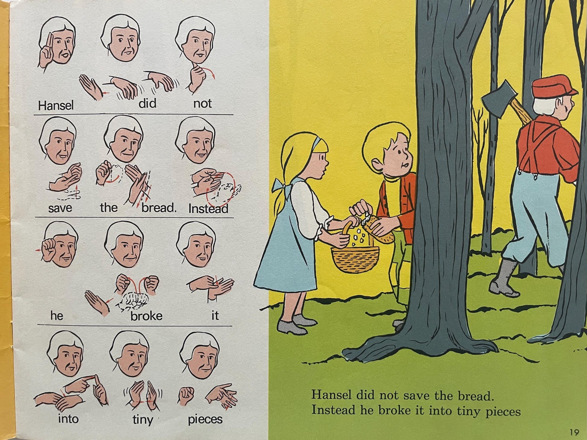 Hansel and Gretel in signed English by Karen Luczak Saulnier, illustrated by Ralph R. Miller