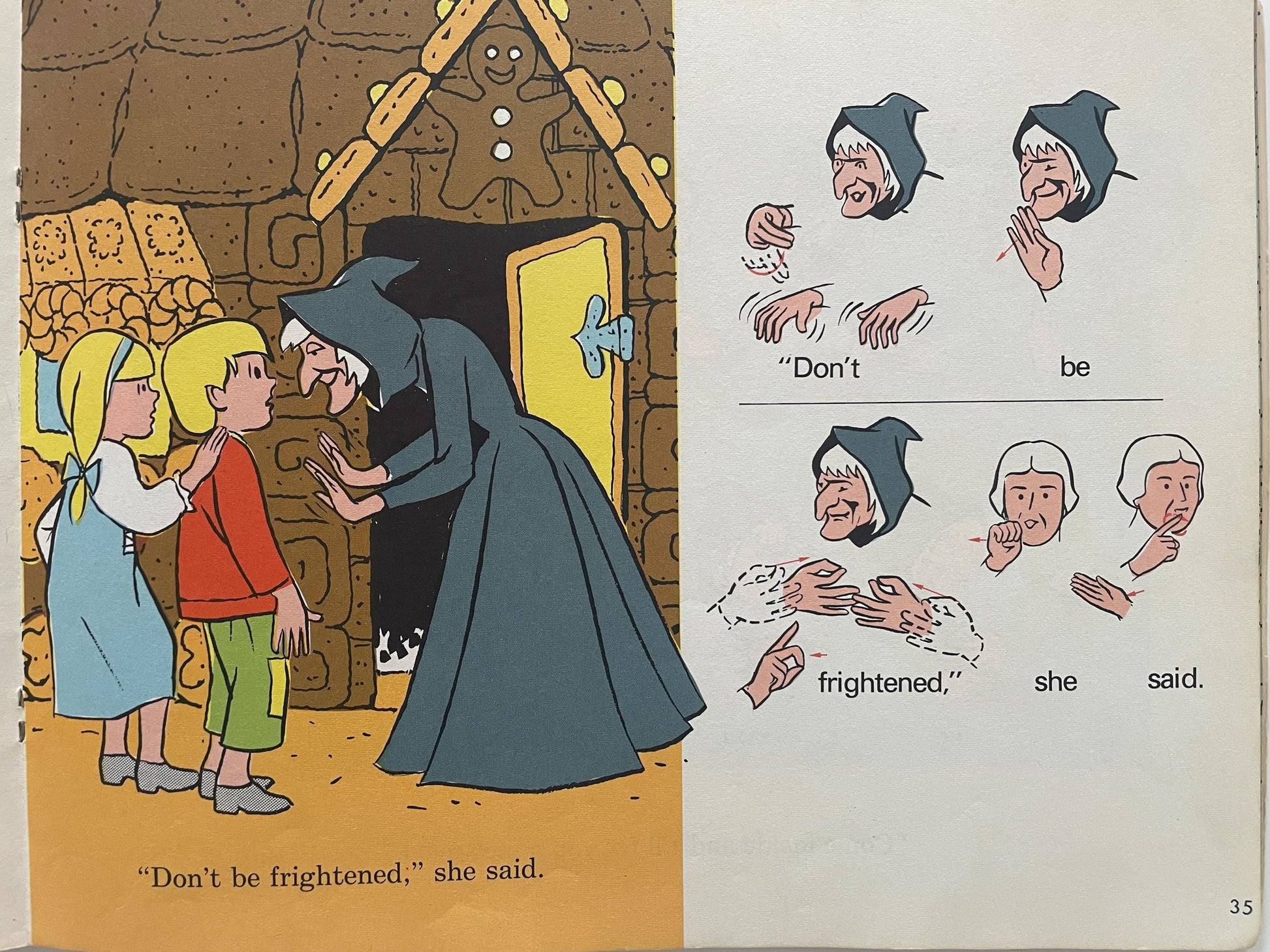 Hansel and Gretel in signed English by Karen Luczak Saulnier, illustrated by Ralph R. Miller