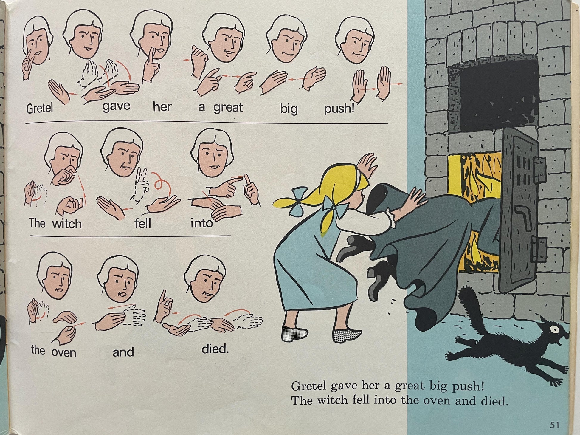 Hansel and Gretel in signed English by Karen Luczak Saulnier, illustrated by Ralph R. Miller