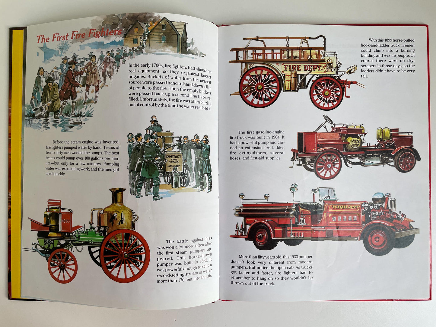 The Big Book of Real Fire Trucks and Fire Fighting by Teddy Slater, illustrated by Mones
