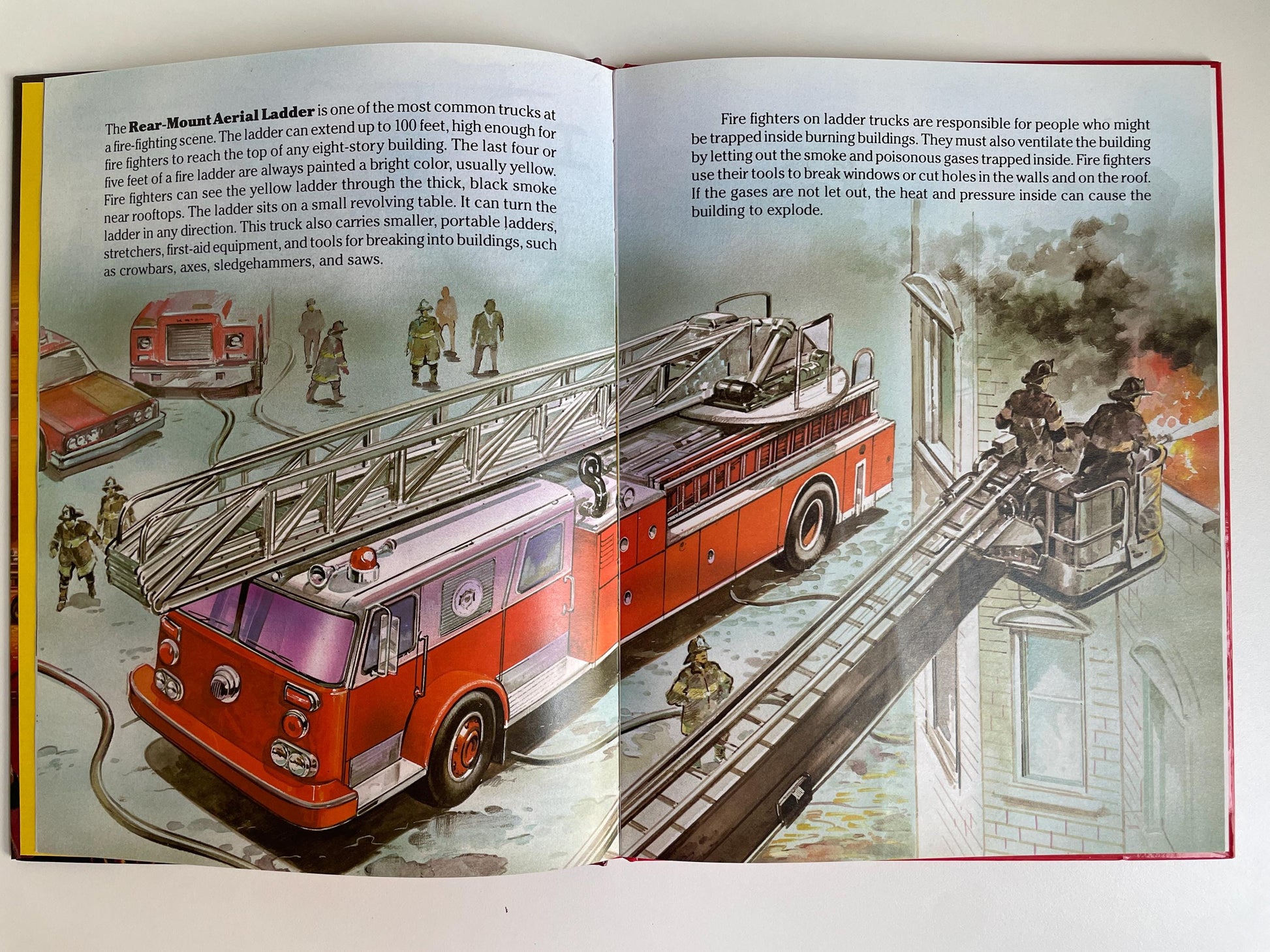 The Big Book of Real Fire Trucks and Fire Fighting by Teddy Slater, illustrated by Mones