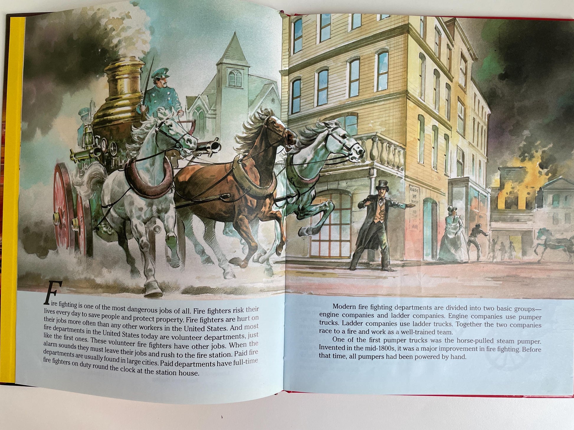 The Big Book of Real Fire Trucks and Fire Fighting by Teddy Slater, illustrated by Mones